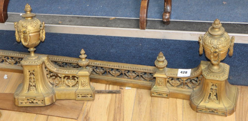 A Louis XV design ormolu chenet